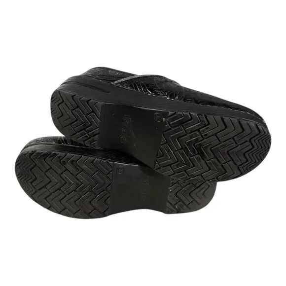 Dansko Professional Black Embossed Leather Clogs Women’s EU 39 US 8.5–9 - Picture 9 of 9